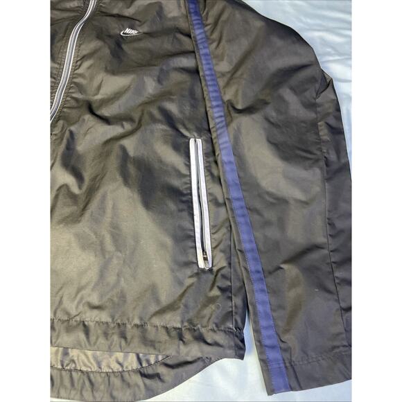 Nike Dri Fit Mens Track Jacket Black Size Large Pockets Zip Stretch Clima-Fit - Picture 2 of 9